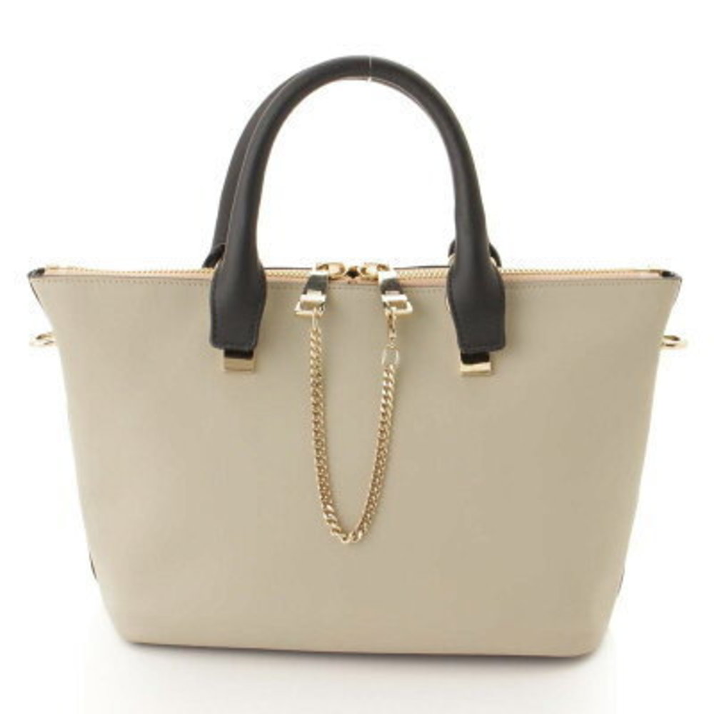 Chloe BAYLEE Bailey Handbag Black x Ivory White